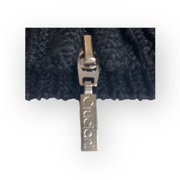 new Cruciani 𖦹 Luxury Fine Knit Zip Cardigan Sweater 𖦹 Black 𖦹 Made in Italy - Picture 14 of 16